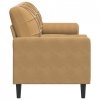 3-osobowa sofa z poduszkami, brązowa, 180 cm, aksamit