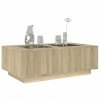 Stolik kawowy z LED Infinity, dąb sonoma, 116x69x40 cm