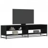 Szafka pod TV, czarna, 180,5x40x46 cm, materiał drewnopochodny