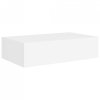 Półki ścienne z szufladą, 2 szt., białe, 40 x 23,5 x 10 cm, MDF