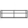Szafka pod TV, czarny marmur, 140x40x40,5 cm, szkło hartowane