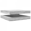 Stolik kawowy obrotowy 360 stopni Szary Sonoma 90x90x34,5 cm