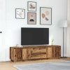 Szafka RTV z oświetleniem LED Stare drewno 193,5x41x50 cm