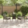 Zestaw mebli jadalnych  Zestaw 3 Brązowy Rattan, Metal Wytrzymały