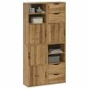 Szafki boczne 4 szt. ODDA 40x24x79 cm Drewno lite Sosna