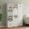Szafki boczne 6 szt. ODDA 40x24x79 cm lite drewno sosnowe