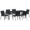 Zestaw 4 Czarny Polirattan 56,5x57x83 cm Trwałe