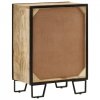 Szafka z 2 szufladami, 53x31x72 cm, lite drewno mango i żelazo