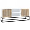 Szafka pod TV, biała, 105x30x45 cm, materiał drewnopochodny