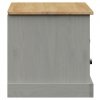 Szafka pod TV VIGO, szara, 106x40x40 cm, lite drewno sosnowe