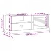 Szafka pod TV VIGO, szara, 106x40x40 cm, lite drewno sosnowe