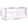 Szafka pod TV VIGO, szara, 106x40x40 cm, lite drewno sosnowe