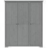 Szafa BODO, szara, 146x53,5x173 cm, lite drewno sosnowe