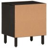 Szafki nocne, 2 szt., czarne, 40x33x46 cm, lite drewno mango