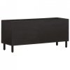 Szafka pod telewizor, czarna, 105x33x46 cm, lite drewno mango