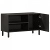 Szafka pod telewizor, czarna, 80x31x46 cm, lite drewno mango