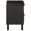 Szafka pod telewizor, czarna, 80x33x46 cm, lite drewno mango