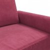 Sofa 3-osobowa, winna czerwień, 180 cm, obita aksamitem