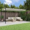 Pergola ze zwijanym dachem, kremowa, 395x292x230 cm