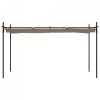 Pergola ze zwijanym dachem, taupe, 395x292x230 cm