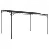 Zadaszenie, antracytowe, 4x3 m, 180 g/m², tkanina i stal