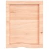 Półka, 40x50x(2-6) cm, surowe lite drewno dębowe
