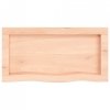 Półka, 60x30x(2-6) cm, surowe lite drewno dębowe