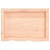 Półka, 60x40x(2-4) cm, surowe lite drewno dębowe