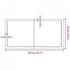 Półka, 120x60x(2-6) cm, surowe lite drewno dębowe