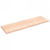 Półka, 200x60x(2-4) cm, surowe lite drewno dębowe