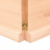 Półka, 200x60x(2-4) cm, surowe lite drewno dębowe
