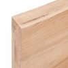 Półka, brązowa, 40x30x(2-4) cm, lakierowane lite drewno dębowe