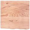 Półka, brązowa, 60x60x(2-6) cm, lakierowane lite drewno dębowe