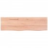 Półka, brązowa, 100x30x(2-4) cm, lakierowane lite drewno dębowe