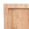 Półka, brązowa, 100x30x(2-4) cm, lakierowane lite drewno dębowe
