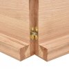 Półka, brązowa, 120x50x(2-6) cm, lakierowane lite drewno dębowe