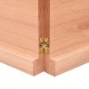 Półka, brązowa, 140x50x(2-4) cm, lakierowane lite drewno dębowe