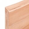 Półka, brązowa, 160x60x(2-6) cm, lakierowane lite drewno dębowe