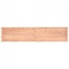 Półka, brązowa, 180x40x(2-6) cm, lakierowane lite drewno dębowe