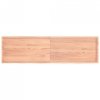 Półka, brązowa, 220x60x(2-4) cm, lakierowane lite drewno dębowe