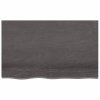 Półka, ciemnobrązowa, 80x50x(2-6) cm, wykończone drewno dębowe