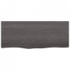 Półka, ciemnobrązowa, 100x40x(2-6) cm, wykończone drewno dębowe