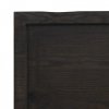 Półka, ciemnobrązowa, 100x60x(2-6) cm, wykończone drewno dębowe