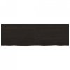 Półka, ciemnobrązowa, 120x40x(2-4) cm, wykończone drewno dębowe