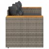 3-osobowa sofa ogrodowa z poduszkami, szara, polirattan
