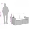 Sofa ogrodowa z poduszkami, 2-osobowa, szara, polirattan