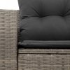 Sofa ogrodowa z poduszkami, 2-osobowa, szara, polirattan
