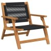Krzesła ogrodowe  2 szt. Czarne 67x77x73 cm Lite drewno akacjowe