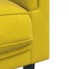 Sofa 3-osobowa z poduszkami, żółta, aksamit