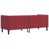 Sofa Chesterfield, 3-os., bordowa, tapicerowana sztuczną skórą
